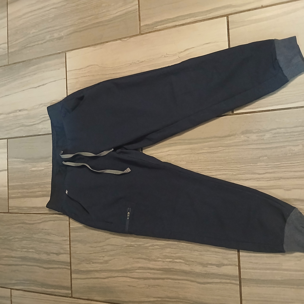 Figs Blue Sweatpants with Elastic Cuffs and Tapered Leg